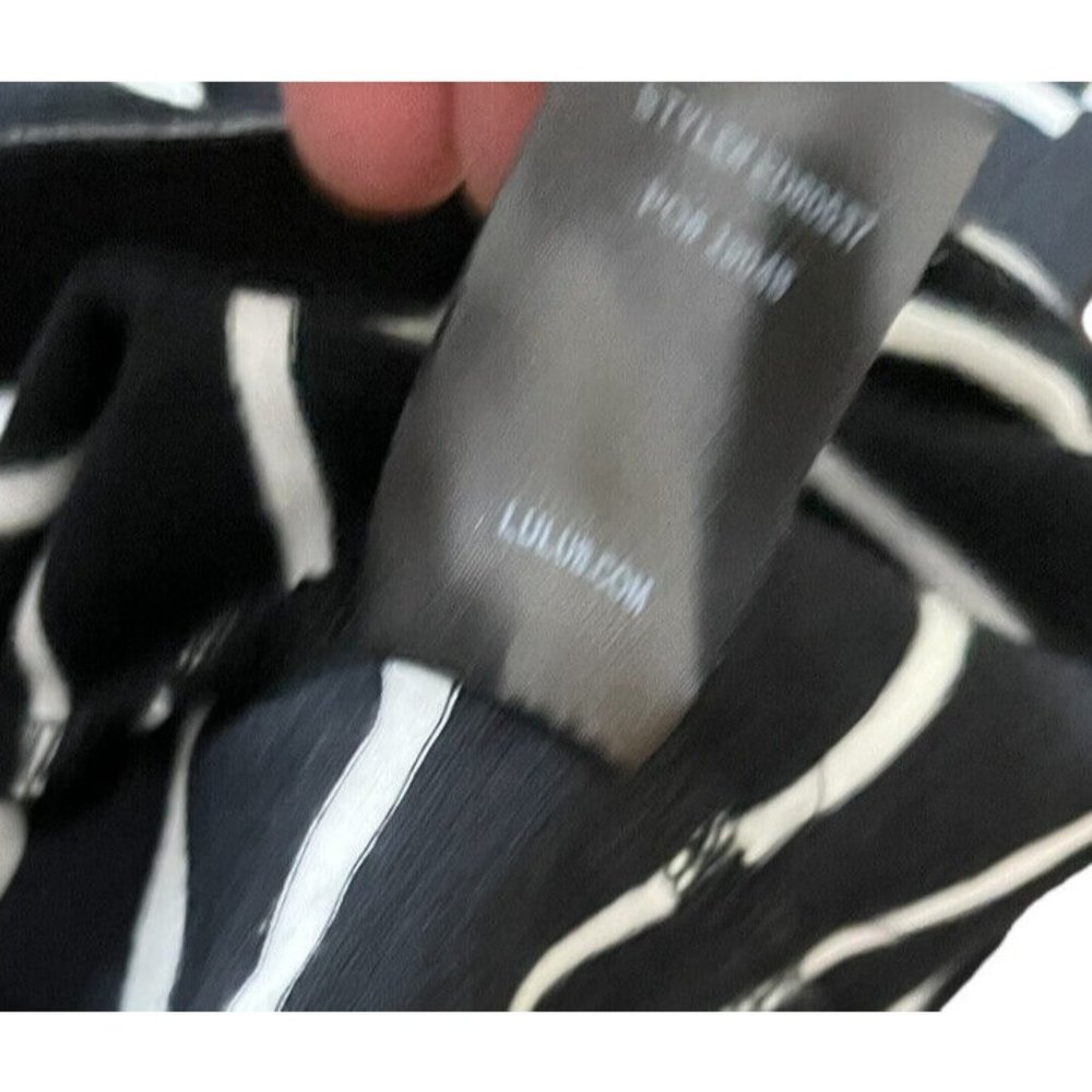 LULUS Women's Small Black White Striped Mini Shirtdress - Picture 13 of 14
